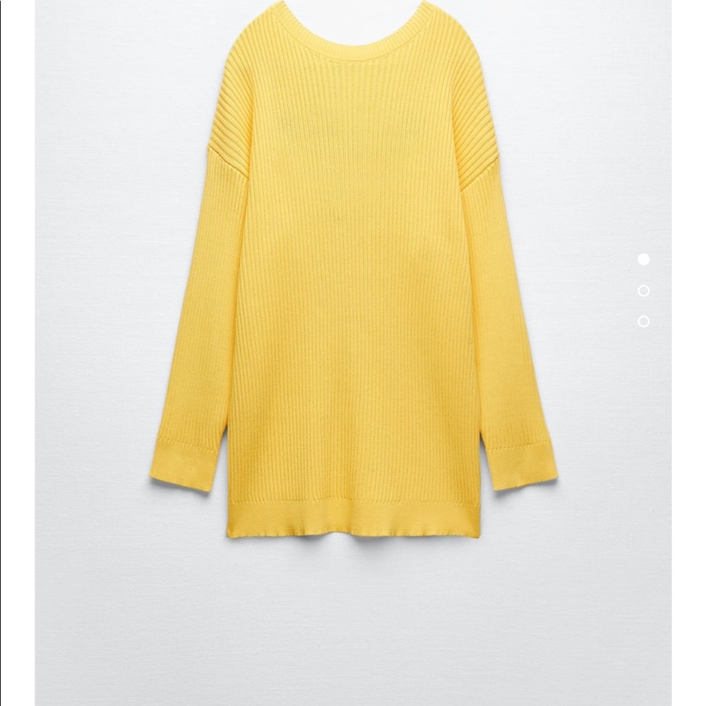 Zara KNIT SWEATER WITH BACK STRAP